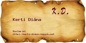 Kerti Diána névjegykártya