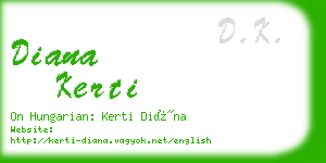 diana kerti business card